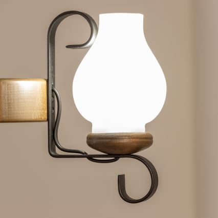 Brilagi - Kronleuchter an Kette ROATA 3xE14/40W/230V Buche/Walnuss