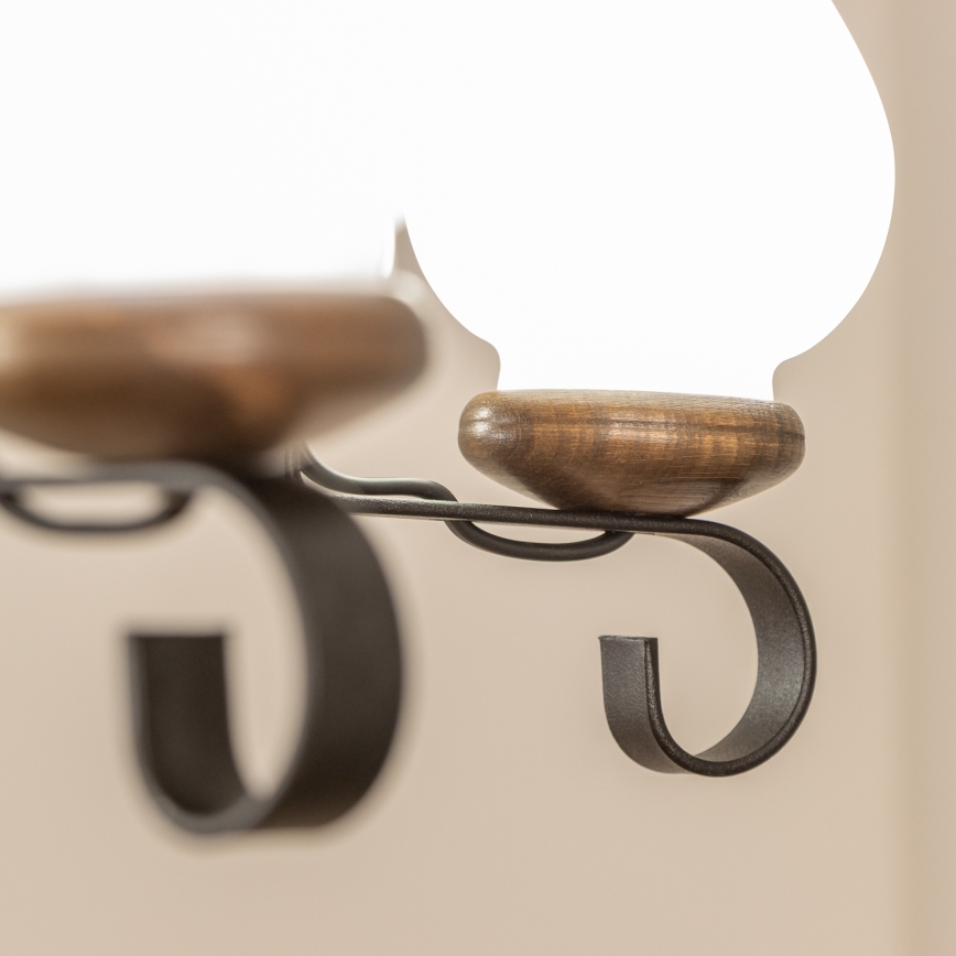 Brilagi - Kronleuchter an Kette ROATA 5xE14/40W/230V Ø 70 cm Buche/Nussbaum