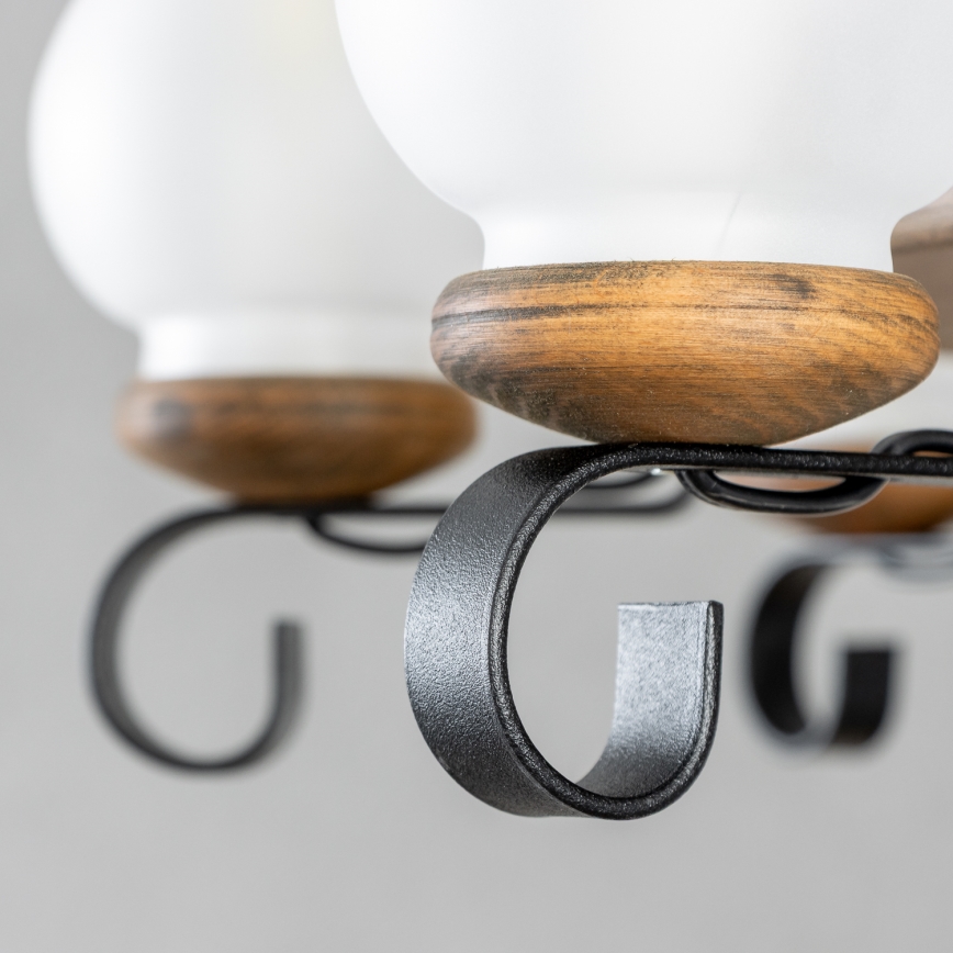 Brilagi - Kronleuchter an Kette ROATA 8xE14/40W/230V Ø 70 cm Buche