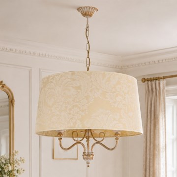 BRILAGI - Kronleuchter an Kette SONIA 3xE27/15W/230V Ø 56 cm cremefarben/Patina