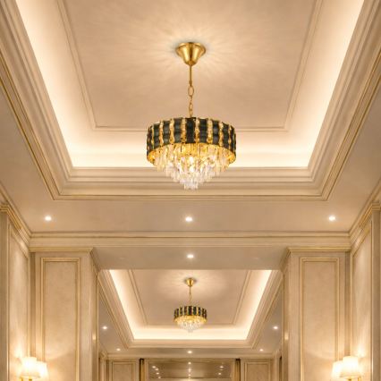 Brilagi - Kronleuchter mit Kette CRISTAL 5xE14/40W/230V Ø 38 cm