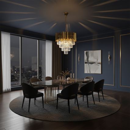 Brilagi - Kronleuchter mit Kette CRISTAL 5xE14/40W/230V Ø 43 cm