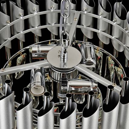 Brilagi - Kronleuchter mit Kette ECLIPSE 5xE14/10W/230V Ø 38 cm silberfarben