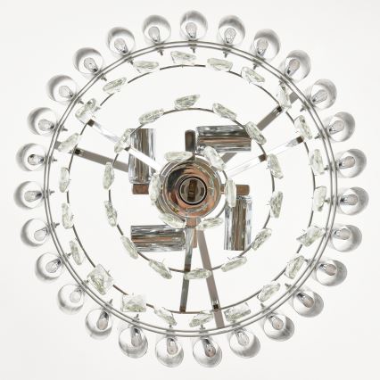 Brilagi - Kronleuchter mit Kette ECLIPSE 5xE14/10W/230V Ø 38 cm silberfarben