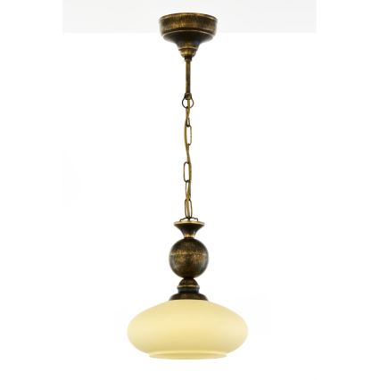 BRILAGI - Kronleuchter mit Kette MOLLERO 1xE27/15W/230V Ø 24 cm Bronze/Patina