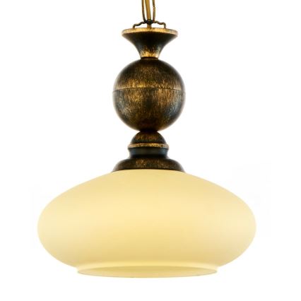 BRILAGI - Kronleuchter mit Kette MOLLERO 1xE27/15W/230V Ø 24 cm Bronze/Patina