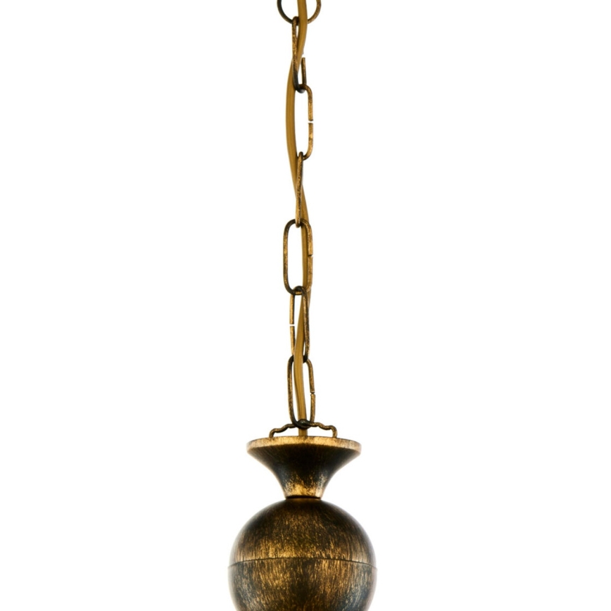BRILAGI - Kronleuchter mit Kette MOLLERO 1xE27/15W/230V Ø 24 cm Bronze/Patina