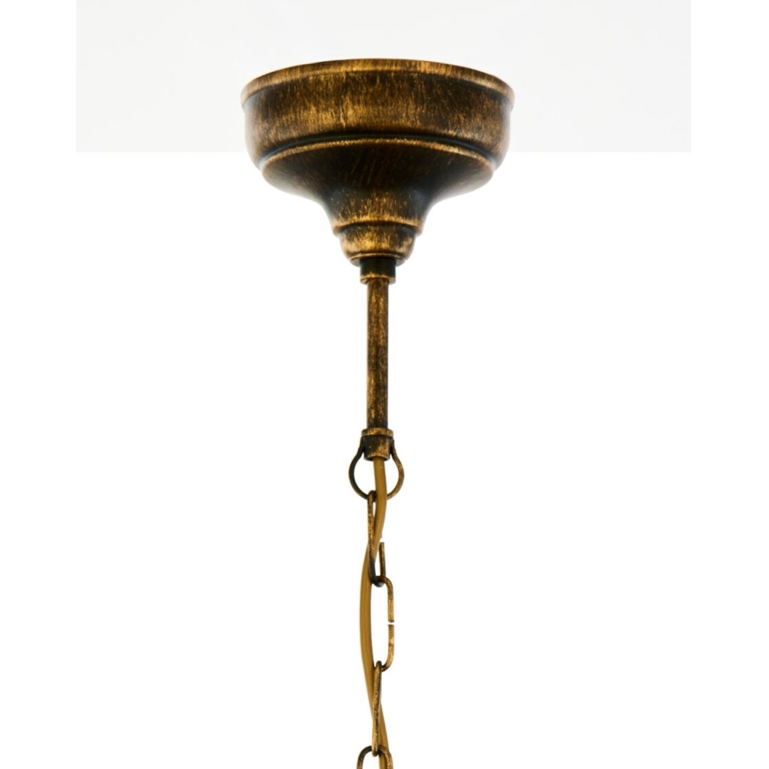 BRILAGI - Kronleuchter mit Kette MOLLERO 1xE27/15W/230V Ø 24 cm Bronze/Patina