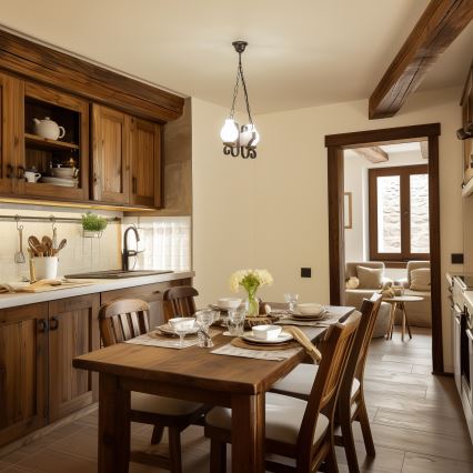 Brilagi - Kronleuchter mit Kette QUEEN 2xE14/40W/230V Buche/Wenge