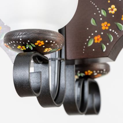 Brilagi - Kronleuchter mit Kette QUEEN 2xE14/40W/230V Buche/Wenge