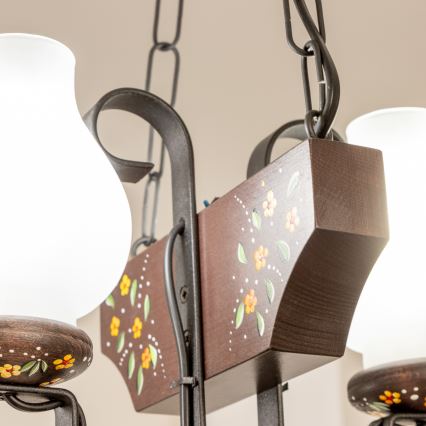 Brilagi - Kronleuchter mit Kette QUEEN 2xE14/40W/230V Buche/Wenge