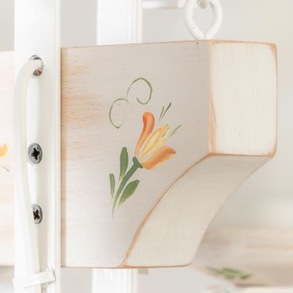 Brilagi - Kronleuchter mit Kette QUEEN 4xE14/40W/230V Buche/cremefarben