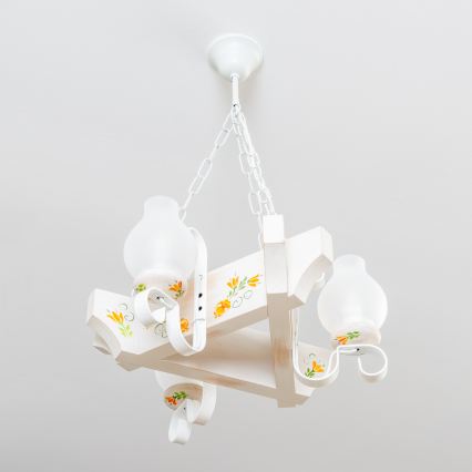 Brilagi - Kronleuchter QUEEN an Kette 3xE14/40W/230V Buche/Creme