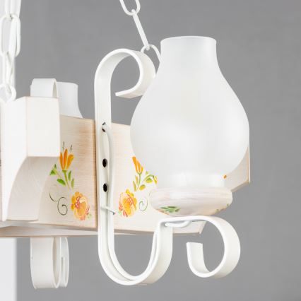 Brilagi - Kronleuchter QUEEN an Kette 3xE14/40W/230V Buche/Creme