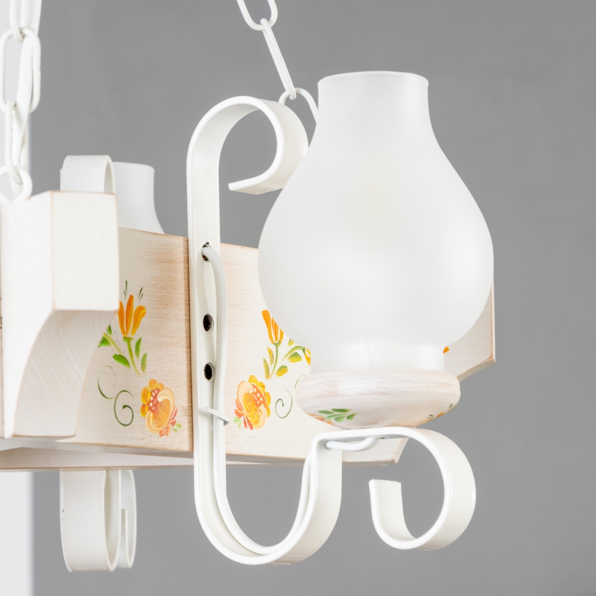 Brilagi - Kronleuchter QUEEN an Kette 3xE14/40W/230V Buche/Creme