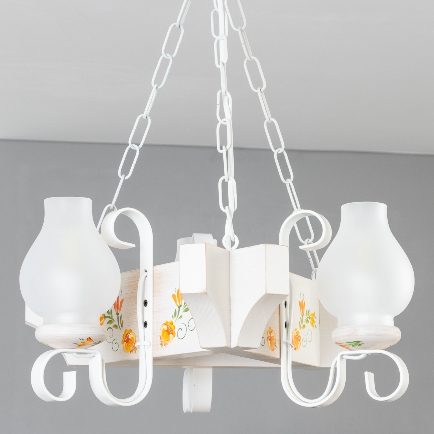 Brilagi - Kronleuchter QUEEN an Kette 3xE14/40W/230V Buche/Creme