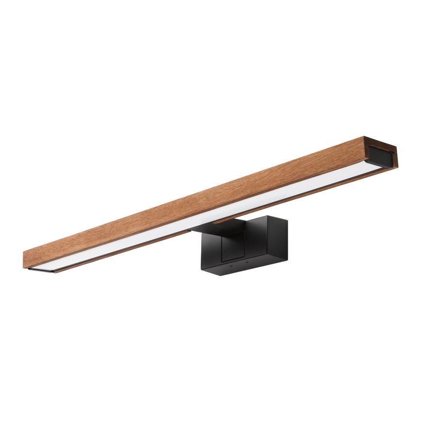 Brilagi - LED Badezimmer-Spiegelbeleuchtung 3-in-1 WOODY MIRROR LED/12W/230V 60 cm IP44 schwarz/Eiche Kirsche