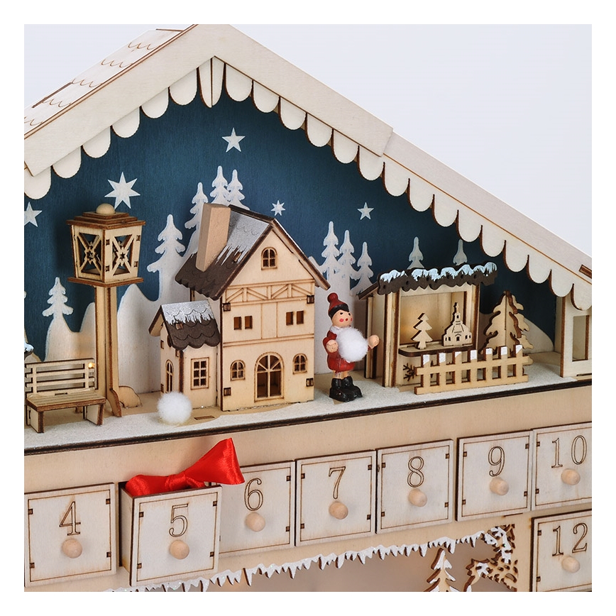 Brilagi - LED-Adventskalender LED/2xAA Kiefer