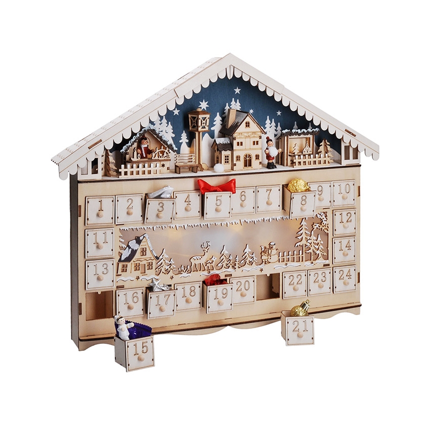 Brilagi - LED-Adventskalender LED/2xAA Kiefer