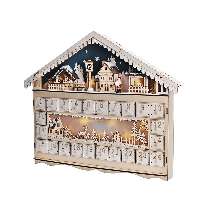 Brilagi - LED-Adventskalender LED/2xAA Kiefer