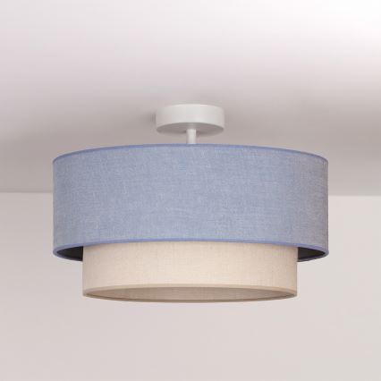 Brilagi - LED-Anbau-Deckenleuchte BOHO ECO 1xE27/10W/230V Ø 40 cm blau/creme