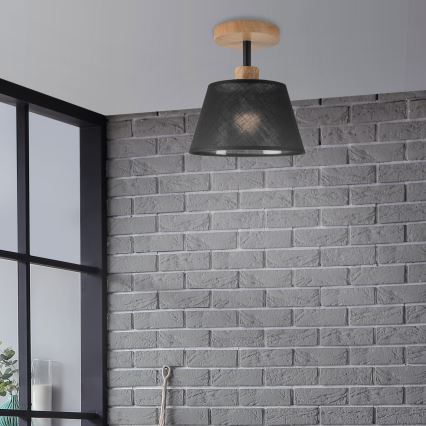 Brilagi - LED  Anbauleuchte ANTHONY 1xE14/60W/230V Eiche/schwarz