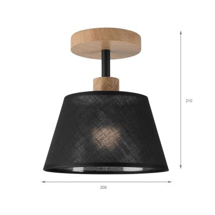 Brilagi - LED  Anbauleuchte ANTHONY 1xE14/60W/230V Eiche/schwarz