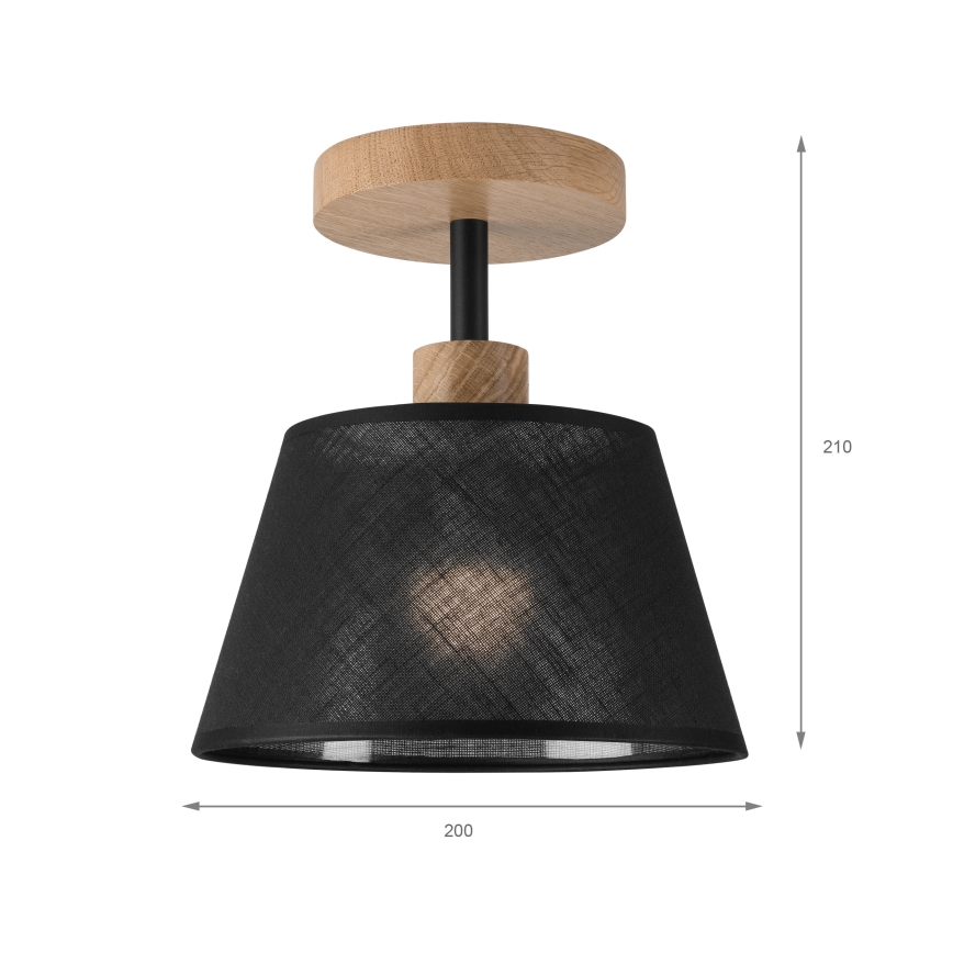 Brilagi - LED  Anbauleuchte ANTHONY 1xE14/60W/230V Eiche/schwarz