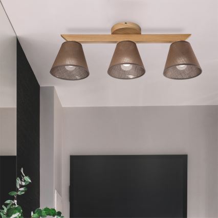 Brilagi - LED  Anbauleuchte ANTHONY 3xE14/40W/230V Eiche/braun