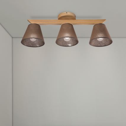 Brilagi - LED  Anbauleuchte ANTHONY 3xE14/40W/230V Eiche/braun