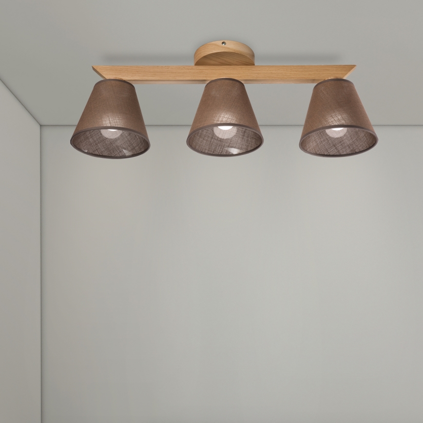 Brilagi - LED  Anbauleuchte ANTHONY 3xE14/40W/230V Eiche/braun