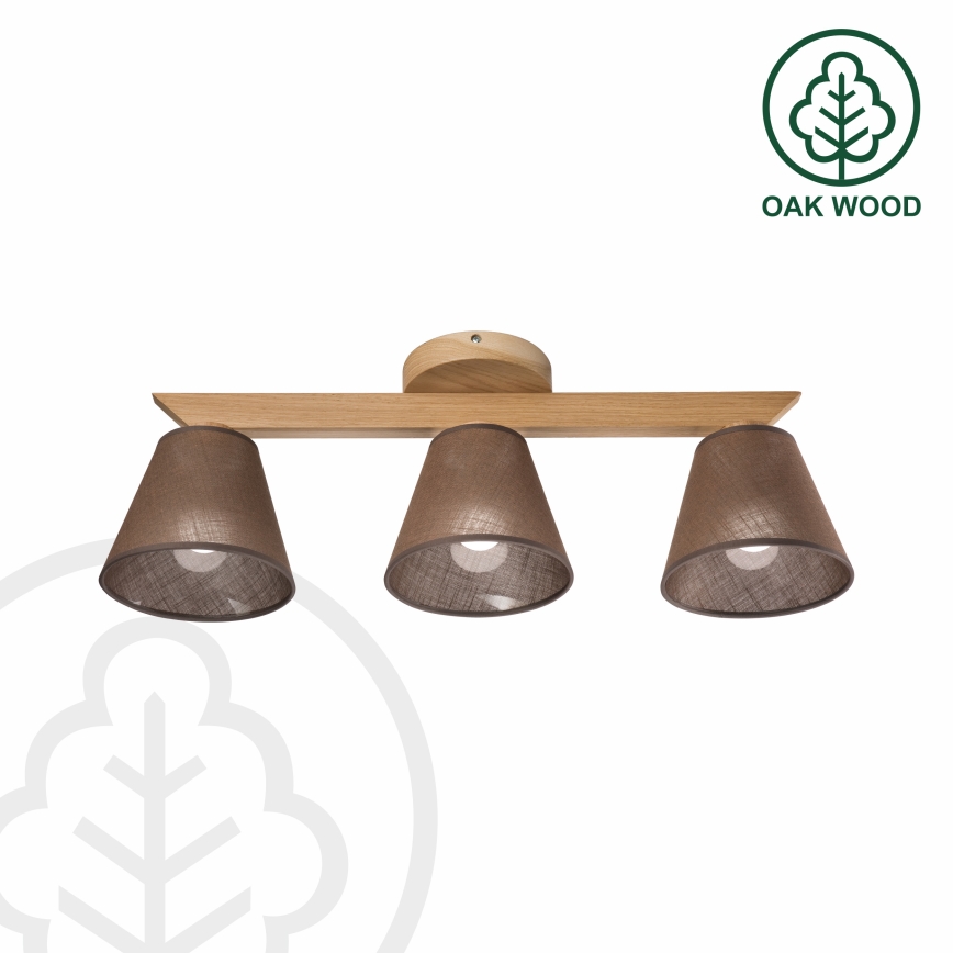 Brilagi - LED  Anbauleuchte ANTHONY 3xE14/40W/230V Eiche/braun