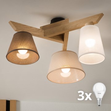 Brilagi - LED  Anbauleuchte ANTHONY 3xE14/40W/230V Eiche