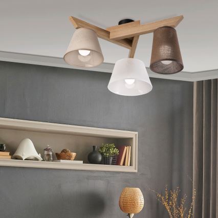 Brilagi - LED  Anbauleuchte ANTHONY 3xE14/40W/230V Eiche