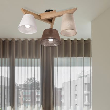 Brilagi - LED  Anbauleuchte ANTHONY 3xE14/40W/230V Eiche