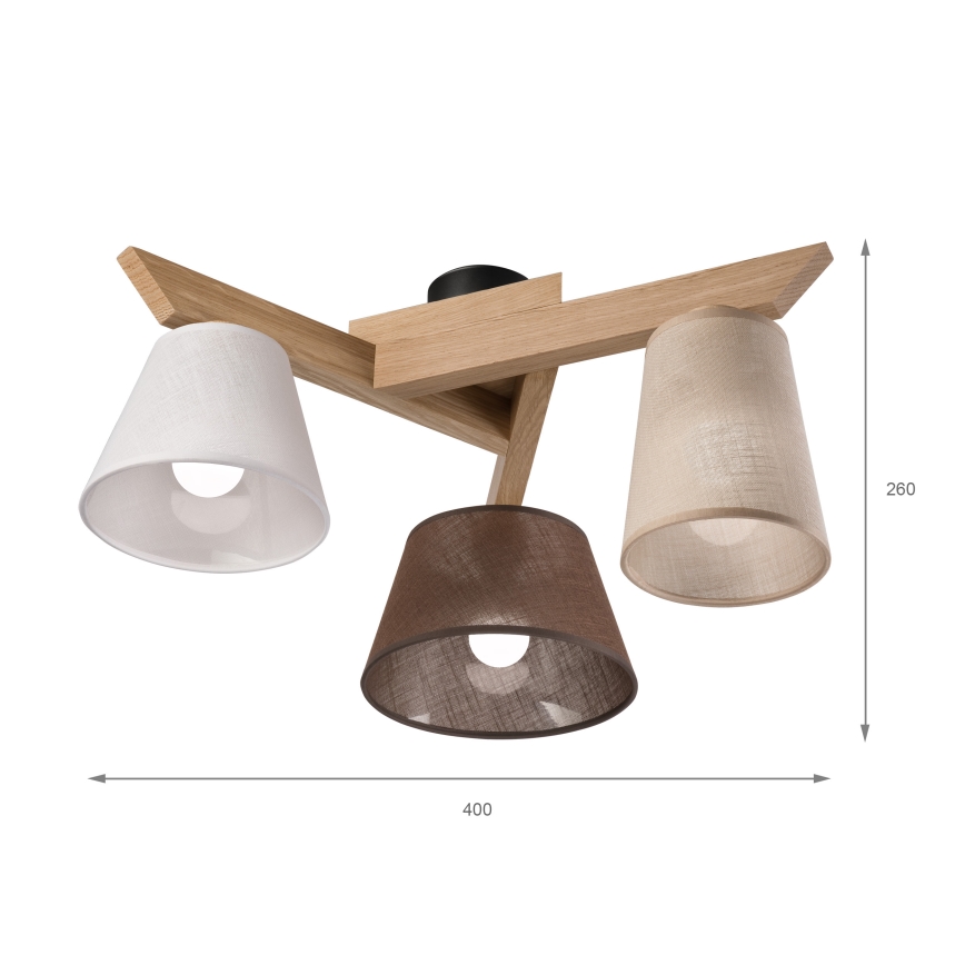 Brilagi - LED  Anbauleuchte ANTHONY 3xE14/40W/230V Eiche