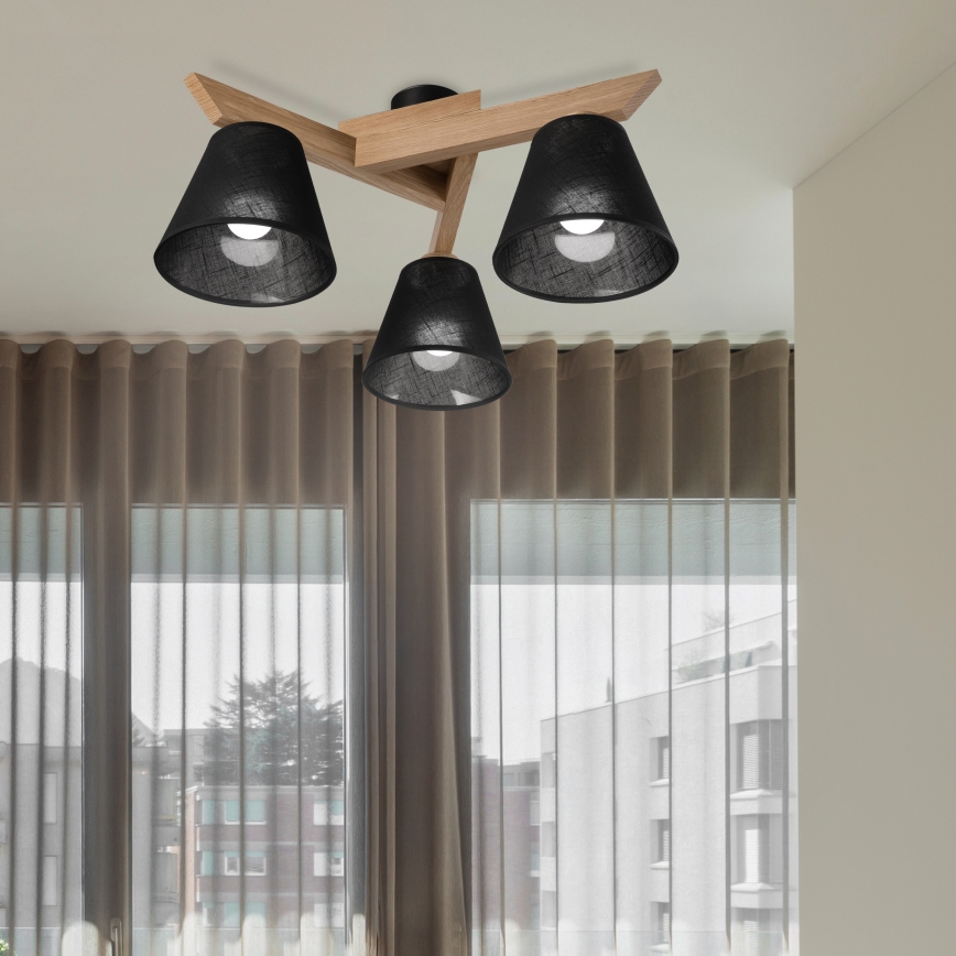 Brilagi - LED  Anbauleuchte ANTHONY 3xE14/40W/230V Eiche/schwarz