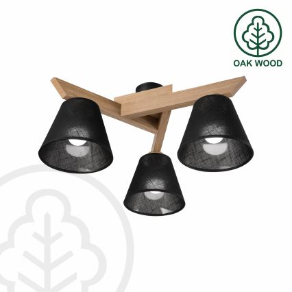 Brilagi - LED  Anbauleuchte ANTHONY 3xE14/40W/230V Eiche/schwarz