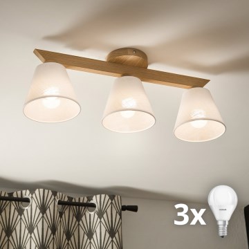 Brilagi - LED  Anbauleuchte ANTHONY 3xE14/40W/230V Eiche/weiß