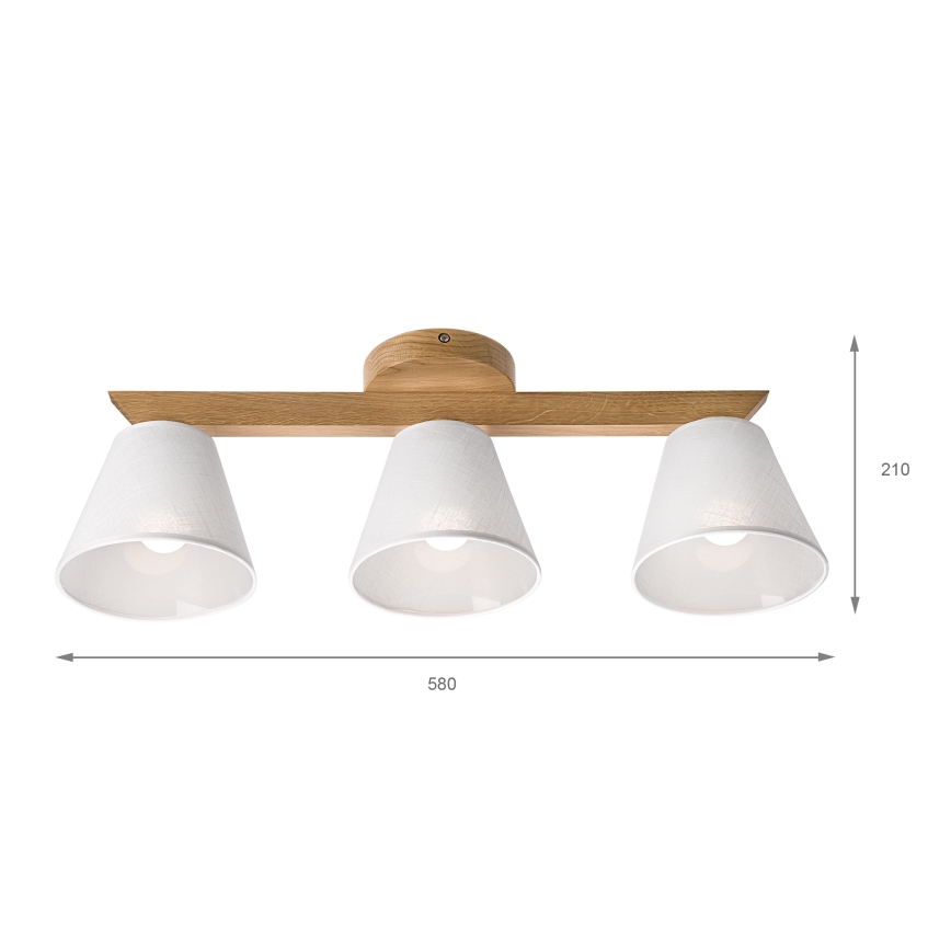 Brilagi - LED  Anbauleuchte ANTHONY 3xE14/40W/230V Eiche/weiß