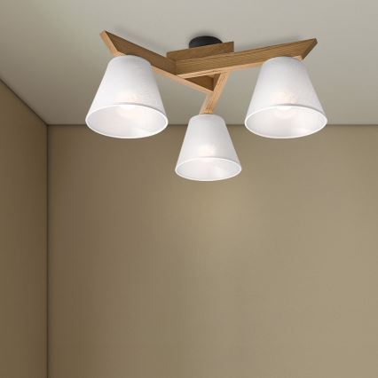 Brilagi - LED  Anbauleuchte ANTHONY 3xE14/40W/230V Eiche/weiß