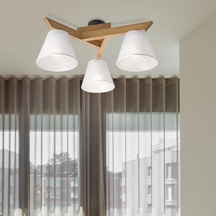 Brilagi - LED  Anbauleuchte ANTHONY 3xE14/40W/230V Eiche/weiß