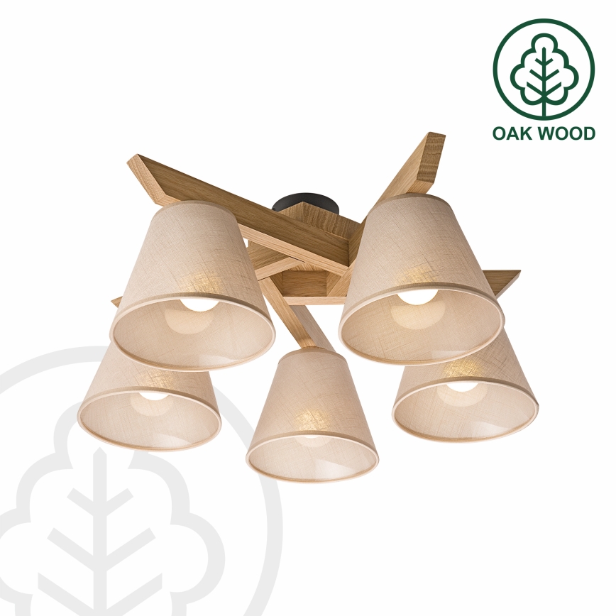 Brilagi - LED  Anbauleuchte ANTHONY 5xE14/40W/230V Eiche/beige