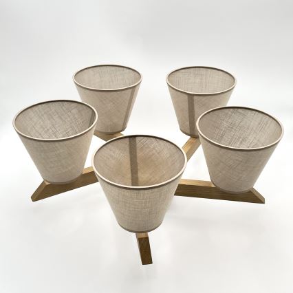 Brilagi - LED  Anbauleuchte ANTHONY 5xE14/40W/230V Eiche/beige