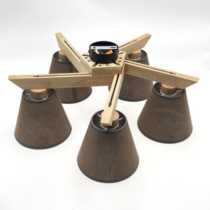 Brilagi - LED  Anbauleuchte ANTHONY 5xE14/40W/230V Eiche/braun