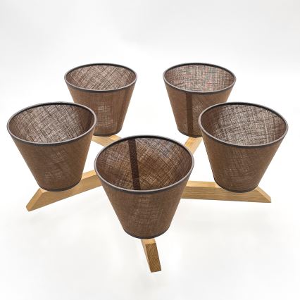 Brilagi - LED  Anbauleuchte ANTHONY 5xE14/40W/230V Eiche/braun