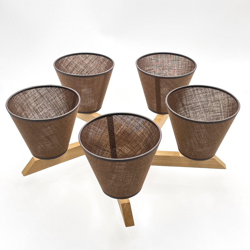 Brilagi - LED  Anbauleuchte ANTHONY 5xE14/40W/230V Eiche/braun