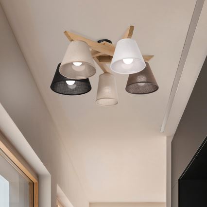 Brilagi - LED  Anbauleuchte ANTHONY 5xE14/40W/230V Eiche