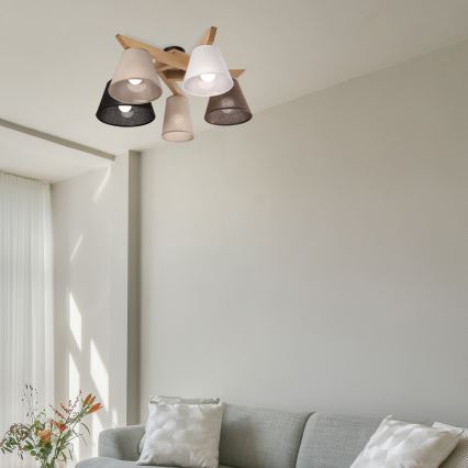 Brilagi - LED  Anbauleuchte ANTHONY 5xE14/40W/230V Eiche