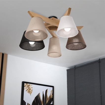 Brilagi - LED  Anbauleuchte ANTHONY 5xE14/40W/230V Eiche